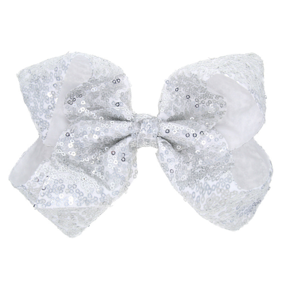 Wholesale 8 Inch Children's Bow Sequin Hairpin